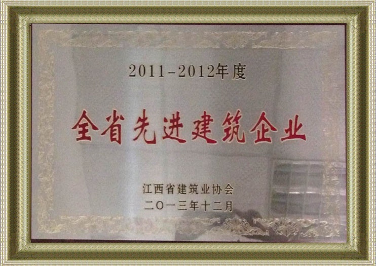 全省建筑业先进企业